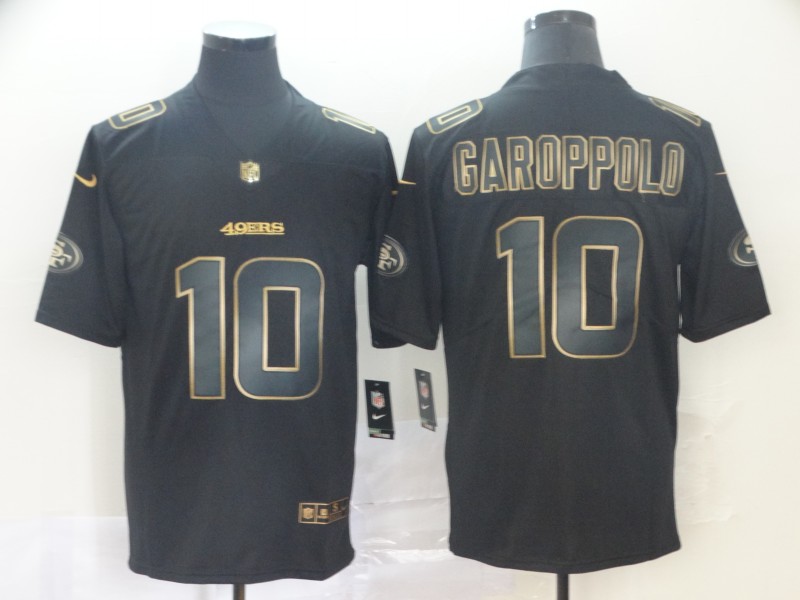 Men's San Francisco 49ers Jimmy Garoppolo #10 Black Authentic Jersey